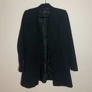 Black Zara coat size M. Long blazer style.
